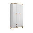 Ver imagem 1 de Roupeiro Jujuba 3 Portas e 2 Gavetas Branco - Nature