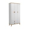 Roupeiro Jujuba 3 Portas e 2 Gavetas Branco - Nature - 1