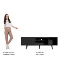 Ver imagem 6 de Rack Madesa Dubai para TV até 65 Polegadas com Pés Preto/Rustic 8N5Z Cor:Preto/Rustic