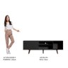Rack Madesa Dubai para TV até 65 Polegadas com Pés Preto/Rustic 8N5Z Cor:Preto/Rustic - 6