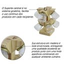 Ver imagem 3 de Porta Temperos Giratório Torre Madeira Pinus Rústico Reflorestamento com 08 Potes de Vidro Galheteir