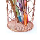 Ver imagem 4 de Porta Caneta, Porta Lápis Porta Treco Metal Rose Gold Zig Zag Kit C/ 4 Unidades