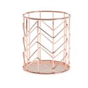 Ver imagem 1 de Porta Caneta, Porta Lápis Porta Treco Metal Rose Gold Zig Zag Kit C/ 4 Unidades