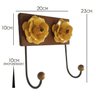 Gancho de Ferro Decorativo para Pendurador de Bolsa e Roupa para Quarto Libertas Rosas Artesanato Ca - 2