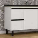 Ver imagem 2 de Gabinete de Cozinha Armário 144cm 5 Gavetas 2 Porta 100% MDF:Branco