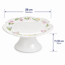 Ver imagem 3 de Prato Porta Bolo - Torta com Pé Estampa Primavera