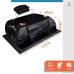 Bagageiro de Teto Maleiro Impermeável Rack Dobrável para Carro Porta Bagagens 415L - StaremCasa - 2