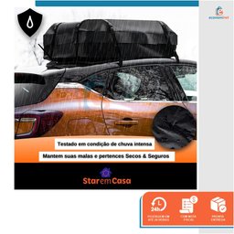 Bagageiro de Teto Maleiro Impermeável Rack Dobrável para Carro Porta Bagagens 415L - StaremCasa - 4