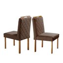 Ver imagem 6 de Conjunto Sala de Jantar 4 Lugares Mesa Redonda 1,2m e 4 Cadeiras Marrom