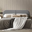 Ver imagem 1 de Cabeceira Dobrável Amau Desing Sotisficado Estofada 1,58m para Cama Queen Box Cinza