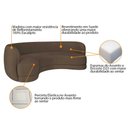 Ver imagem 7 de Sofá Curvo 2 Lugares Sala de Estar Recepção Noruega 150cm Suede - Doce Sonho Móveis Cor Marrom
