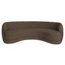 Ver imagem 3 de Sofá Curvo 2 Lugares Sala de Estar Recepção Noruega 150cm Suede - Doce Sonho Móveis Cor Marrom