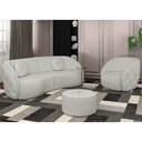 Ver imagem 2 de Kit 2 Poltronas Decorativa para Sala 90cm Tressê Zion M22 Linho Cru - Mpozenato