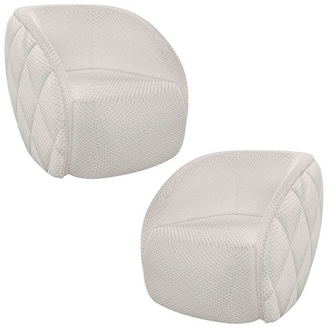 Kit 2 Poltronas Decorativa para Sala 90cm Tressê Zion M22 Linho Cru - Mpozenato