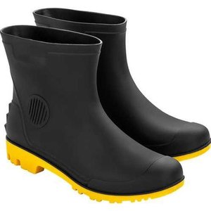 Bota (Al) Pvc 38 Preta/Amarela C3/4 Sf Vonder