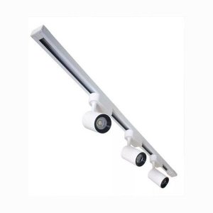 Trilho Eletrificado 1m com 3 Spot Led 7w 3000k Bivolt Branco