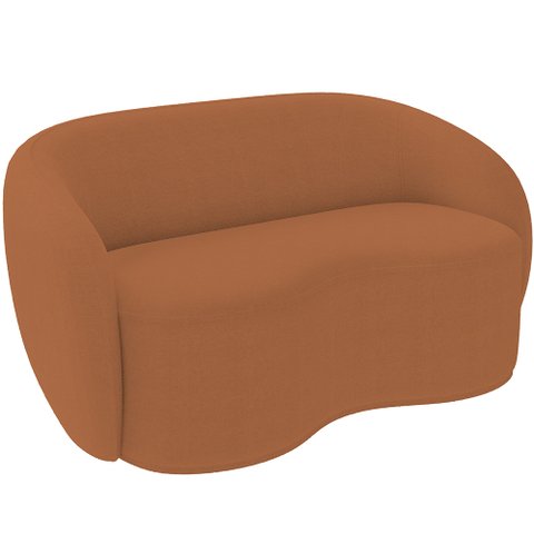 Sofá 3 Lugares 180cm Sala de Estar Living Oscar K01 Bouclê Terracota - Lyam Decor