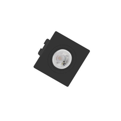 Spot de Embutir 360º Face Plana Mini Dicróica Gu10 Preto