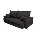 Ver imagem 2 de Sofá Retrátil e Reclinável Paris 2.00m Super Pillow - Preto