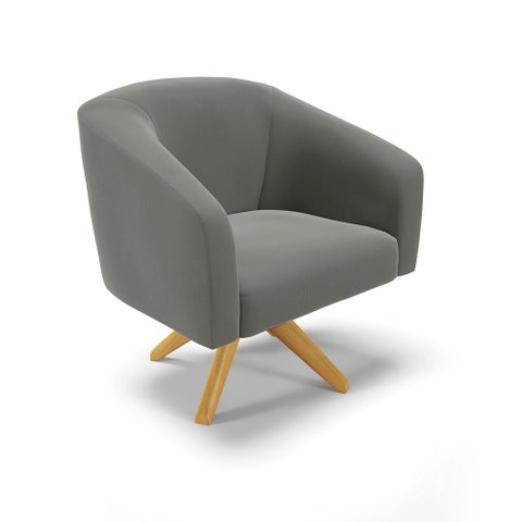 Cadeira Sala de Jantar Giratória Ma30 Stella Suede D03 - D’Rossi