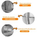 Ver imagem 2 de Mesa Olímpia 120cm Mdf Vidro Canto Reto Com 4 Cadeiras
