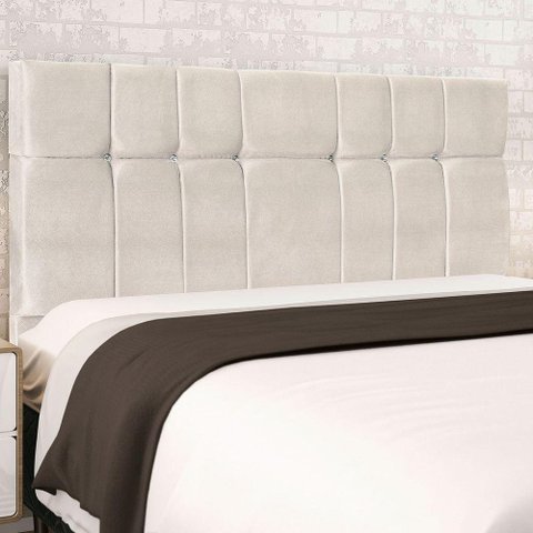Cabeceira Casal King Jbe Opala 195cm Bege Cama Box 193cm