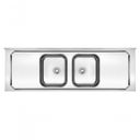 Ver imagem 1 de Pia Dupla 1,60 Lisa Luxo Inoxsul