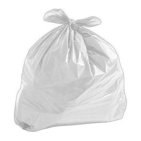 200 Sacos para Lixo de 100L Branco Leitoso 75x95x0,10 (2Pct):Branco