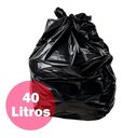 Ver imagem 1 de Saco De Lixo Preto 40 Litros Reforçado - 100 Unidades:Preto