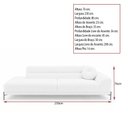 Ver imagem 4 de Sofá Arezzo 3 Lugares Pés Aço Preto 230cm Terminal Direito Boucle Off White - Sallar Home
