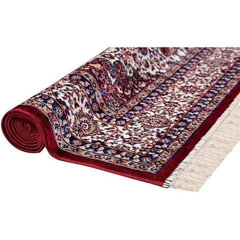 Tapete Passadeira Luxo 03 Bruxelas 0.66x2.10 Belga Bordo com Franjas