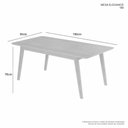 Ver imagem 4 de Mesa de Jantar Elegance Canto Copo 6 Lugares Retangular MDF e Vidro 180x90cm Cinamomo JCM Movelaria