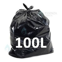 Saco De Lixo 100 Litros Reforçado 100 Unidades 0,12:Preto - 1