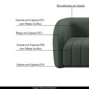 Ver imagem 4 de Sofá Decorativo Sala de Estar 332cm Adam 4 Lugares Veludo Cinza G45 - Gran Belo Sofá Adam