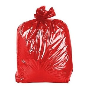 Saco de Lixo 100 Litros Pacote com 100 Vermelho:Vermelho
