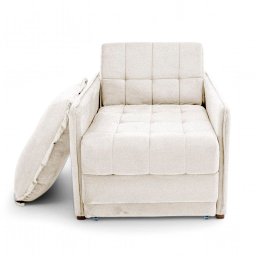 Poltrona Cama Reclinável Retrátil Viena Boucle Bege - Loja Sheep - 1