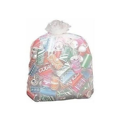 Saco para Lixo de 200 L Transparente C/100:Cinza