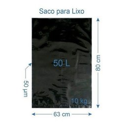 500 Sacos Para Lixo Reforçado 50 Litros - 1