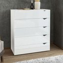 Ver imagem 1 de Cômoda Porto 5 Gavetas Branco - Politorno