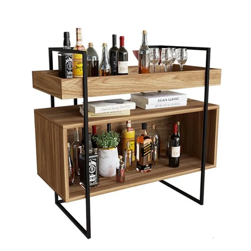 Bar Industrial com Bandeja Mdf + Ferro - 70 Cm