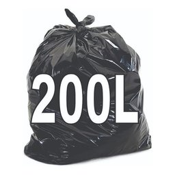 Saco De Lixo 200 Litros Resistente 100 Unidades:Preto - 1