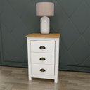 Ver imagem 1 de Mesa de Cabeceira Topázio 3 Gavetas 9130bf Branco Freijó Finestra