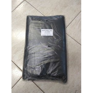 Saco De Lixo 100 Litros Intermediario Reforçado 100 Unidades:Preto