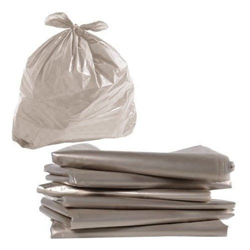 Saco De Lixo 100 Litros Transparente 100 Unidades Boca Larga:Branco