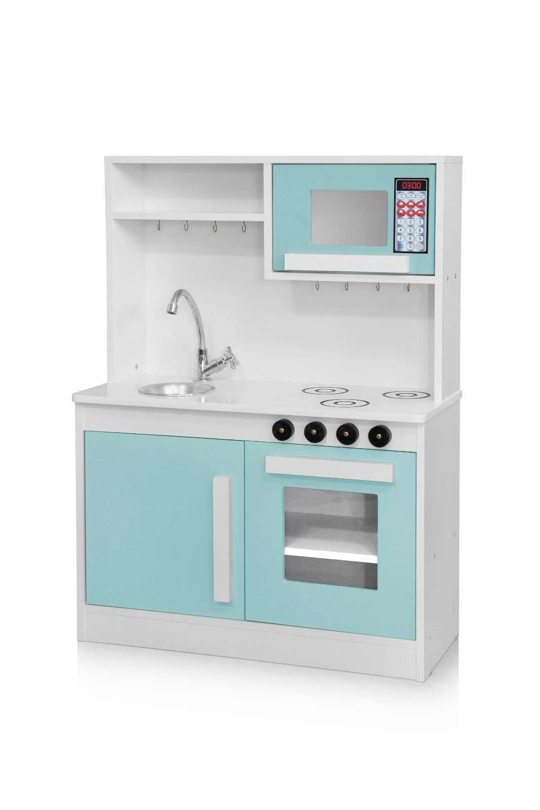 Mini Armário de Cozinha Infantil Unicórnio Arco Íris em Mdf:menta - 2