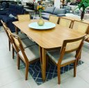 Ver imagem 1 de Conjunto Sala de Jantar Mesa 220x110 com 8 Cadeiras Prime Wood