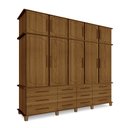 Ver imagem 1 de Guarda Roupa Roupeiro de Casal Begônia 5 Portas Carvalho