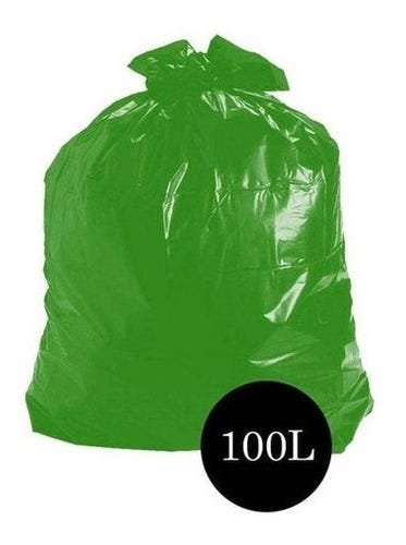 Saco de Lixo Comum Verde 100Lts Pct com 100 Un