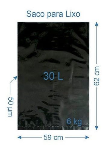 200 Sacos Para Lixo Reforçado 30 Litros - 1