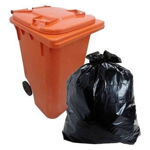 Kit 5 Portas Saco Lixo Preto Reforçado 300 Litros para Lixeira